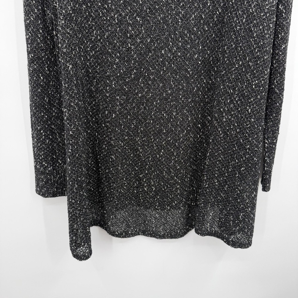 Eileen Fisher Sweater Womens 3X Black Open-Knit V-Neck Pullover Relaxed Classic - Picture 6 of 10